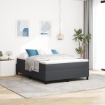 vidaXL Pat cu arcuri Gri închis 160 x 200 cm Țesătură de catifea vidaXL Pat cu arcuri Gri închis 160 x 200 cm Țesătură de catifea