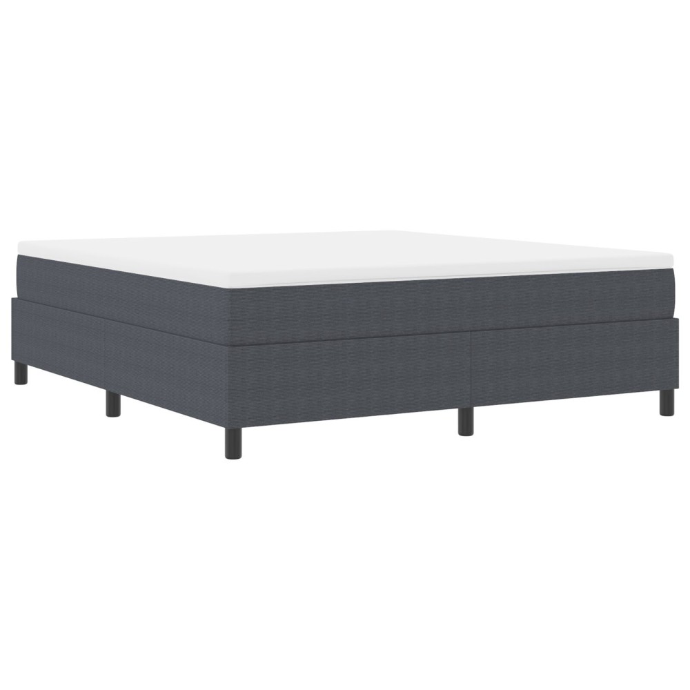 vidaXL Pat cu arcuri Gri închis 180 x 200 cm Țesătură de catifea