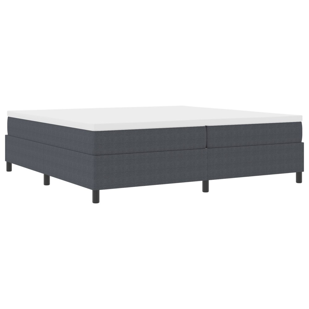 vidaXL Pat cu arcuri Gri închis 200 x 200 cm Țesătură de catifea