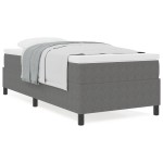 vidaXL Pat cu arcuri Gri deschis și alb. 203 x 80 x 60 cm vidaXL Pat cu arcuri Gri deschis și alb. 203 x 80 x 60 cm