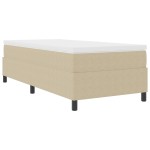 vidaXL Pat cu arcuri Gri deschis și alb. 203 x 80 x 60 cm vidaXL Pat cu arcuri Gri deschis și alb. 203 x 80 x 60 cm