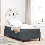 vidaXL Pat cu arcuri Gri închis și Alb 203 x 90 x 60 cm vidaXL Pat cu arcuri Gri închis și Alb 203 x 90 x 60 cm