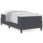 vidaXL Pat cu arcuri Gri închis și Alb 203 x 90 x 60 cm vidaXL Pat cu arcuri Gri închis și Alb 203 x 90 x 60 cm