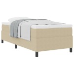 vidaXL Pat cu arcuri Gri deschis și alb. 203 x 100 x 60 cm vidaXL Pat cu arcuri Gri deschis și alb. 203 x 100 x 60 cm