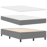 vidaXL Pat cu arcuri Gri deschis și Alb 203 x 120 x 60 cm vidaXL Pat cu arcuri Gri deschis și Alb 203 x 120 x 60 cm