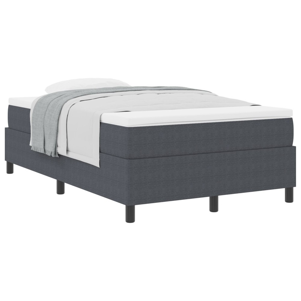 vidaXL Pat cu arcuri Gri închis și Alb 203 x 120 x 60 cm