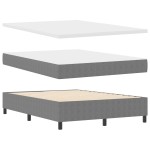 vidaXL Pat cu arcuri Gri deschis și Alb 203 x 140 x 60 cm vidaXL Pat cu arcuri Gri deschis și Alb 203 x 140 x 60 cm