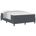 vidaXL Pat cu arcuri Gri închis și Alb 203 x 140 x 60 cm vidaXL Pat cu arcuri Gri închis și Alb 203 x 140 x 60 cm