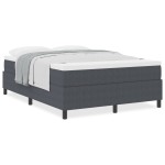 vidaXL Pat cu arcuri Gri închis și Alb 203 x 140 x 60 cm vidaXL Pat cu arcuri Gri închis și Alb 203 x 140 x 60 cm