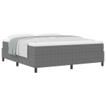 vidaXL Pat cu arcuri Gri deschis și alb. 203 x 180 x 60 cm vidaXL Pat cu arcuri Gri deschis și alb. 203 x 180 x 60 cm
