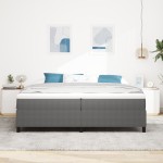vidaXL Pat cu arcuri Gri deschis și alb. 203 x 200 x 60 cm vidaXL Pat cu arcuri Gri deschis și alb. 203 x 200 x 60 cm