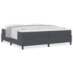 vidaXL Pat cu arcuri Gri închis și alb 203 x 200 x 60 cm vidaXL Pat cu arcuri Gri închis și alb 203 x 200 x 60 cm