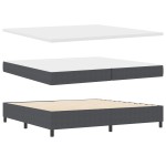 vidaXL Pat cu arcuri Gri închis și alb 203 x 200 x 60 cm vidaXL Pat cu arcuri Gri închis și alb 203 x 200 x 60 cm