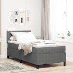 vidaXL Pat cu arcuri Manual Gri deschis și Alb 193 x 90 x 88 cm vidaXL Pat cu arcuri Manual Gri deschis și Alb 193 x 90 x 88 cm