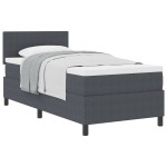 vidaXL Pat cu arcuri Manual Gri Închis și Alb 193 x 90 x 88 cm vidaXL Pat cu arcuri Manual Gri Închis și Alb 193 x 90 x 88 cm