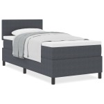 vidaXL Pat cu arcuri Manual Gri Închis și Alb 193 x 90 x 88 cm vidaXL Pat cu arcuri Manual Gri Închis și Alb 193 x 90 x 88 cm