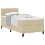vidaXL Pat cu arcuri Manual Gri deschis și alb. 203 x 90 x 88 cm vidaXL Pat cu arcuri Manual Gri deschis și alb. 203 x 90 x 88 cm