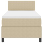 vidaXL Pat cu arcuri Manual Gri deschis și alb. 203 x 90 x 88 cm vidaXL Pat cu arcuri Manual Gri deschis și alb. 203 x 90 x 88 cm
