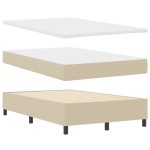 vidaXL Pat cu arcuri Manual Gri deschis și alb. 203 x 120 x 88 cm vidaXL Pat cu arcuri Manual Gri deschis și alb. 203 x 120 x 88 cm