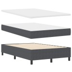 vidaXL Pat cu arcuri Manual Gri închis și Alb 203 x 120 x 88 cm vidaXL Pat cu arcuri Manual Gri închis și Alb 203 x 120 x 88 cm