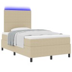 vidaXL Pat cu arcuri Manual Gri deschis și alb. 203 x 120 x 128 cm vidaXL Pat cu arcuri Manual Gri deschis și alb. 203 x 120 x 128 cm
