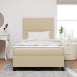 vidaXL Pat cu arcuri Manual Gri deschis și alb. 203 x 120 x 128 cm vidaXL Pat cu arcuri Manual Gri deschis și alb. 203 x 120 x 128 cm