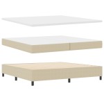 vidaXL Pat cu arcuri Manual Gri deschis și alb. 203 x 200 x 128 cm vidaXL Pat cu arcuri Manual Gri deschis și alb. 203 x 200 x 128 cm