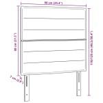vidaXL Tăblie cap cu headboard Manual Maro închis 90 cm țesătură