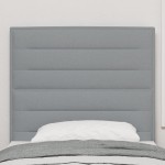 vidaXL Tăblie cap cu headboard Manual Gri deschis 100 cm țesătură
