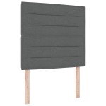 vidaXL Tăblie cap cu headboard Manual Gri închis 100 cm țesătură