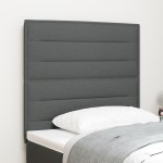 vidaXL Tăblie cap cu headboard Manual Gri închis 100 cm țesătură