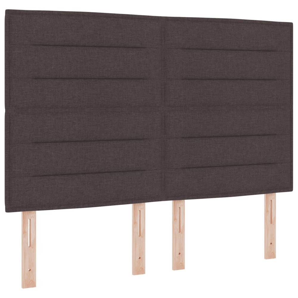 vidaXL Tăblie cap cu headboard Manual Maro închis 160 cm țesătură
