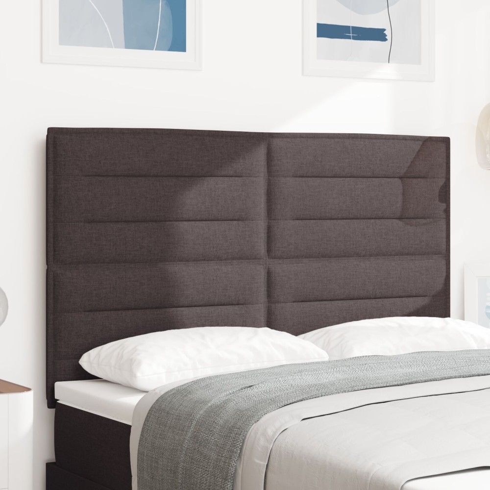 vidaXL Tăblie cap cu headboard Manual Maro închis 160 cm țesătură