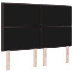 vidaXL Tăblie cap cu headboard Manual Maro închis 160 cm țesătură