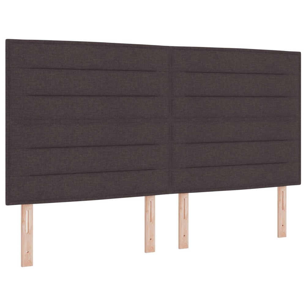 vidaXL Tăblie cap cu headboard Manual Maro închis 180 cm țesătură