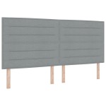 vidaXL Tăblie cap cu headboard Manual Gri deschis 200 cm țesătură
