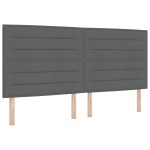 vidaXL Tăblie cap cu headboard Manual Gri închis 200 cm țesătură