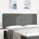 vidaXL Tăblie cap cu headboard Manual Gri închis 200 cm țesătură