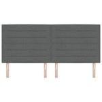 vidaXL Tăblie cap cu headboard Manual Gri închis 200 cm țesătură