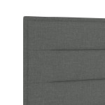 vidaXL Tăblie cap cu headboard Manual Gri închis 200 cm țesătură