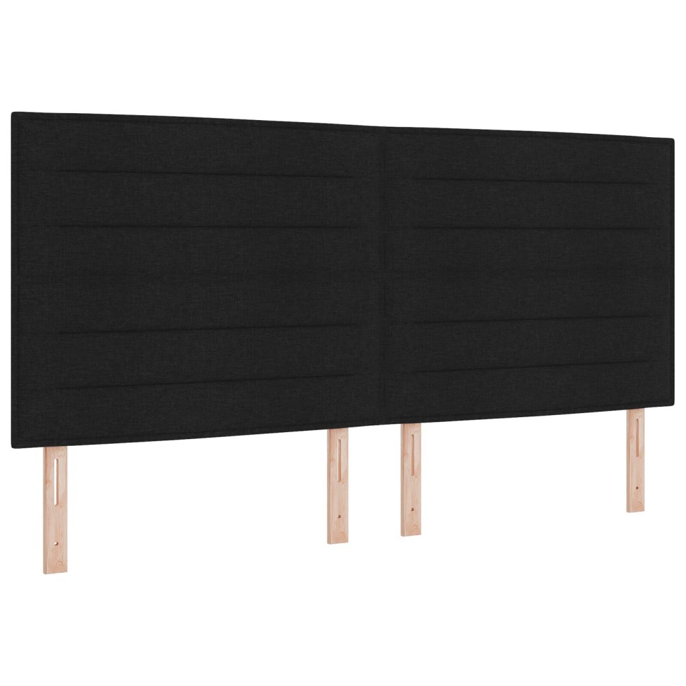 vidaXL Tăblie cap cu headboard Manual Negru 200 cm țesătură