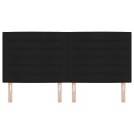 vidaXL Tăblie cap cu headboard Manual Negru 200 cm țesătură