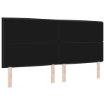 vidaXL Tăblie cap cu headboard Manual Negru 200 cm țesătură