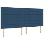 vidaXL Tăblie cap cu headboard Manual albastru 200 cm țesătură