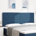 vidaXL Tăblie cap cu headboard Manual albastru 200 cm țesătură