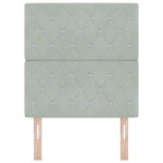 vidaXL Tăblie din Catifea Argyle Manual Gri deschis 80 cm Catifea vidaXL Tăblie din Catifea Argyle Manual Gri deschis 80 cm Catifea