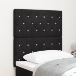 vidaXL Tăblie din Catifea Argyle cu headboard Negru 80 cm Catifea vidaXL Tăblie din Catifea Argyle cu headboard Negru 80 cm Catifea