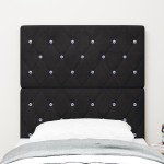 vidaXL Tăblie din Catifea Argyle cu headboard Negru 80 cm Catifea vidaXL Tăblie din Catifea Argyle cu headboard Negru 80 cm Catifea