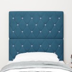 vidaXL Tăblie din Catifea Argyle Manual Albastru închis 80 cm Catifea vidaXL Tăblie din Catifea Argyle Manual Albastru închis 80 cm Catifea