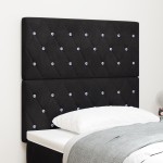 vidaXL Tăblie din Catifea Argyle cu headboard Negru 90 cm Catifea vidaXL Tăblie din Catifea Argyle cu headboard Negru 90 cm Catifea
